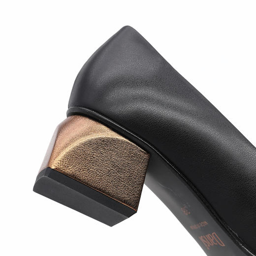 #限时特价#西班牙原产优雅舒适女款时装鞋黑色/古铜色5943 商品图7