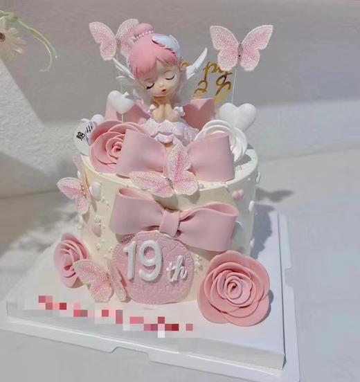 山茶花女孩——翻糖生日蛋糕 商品图0
