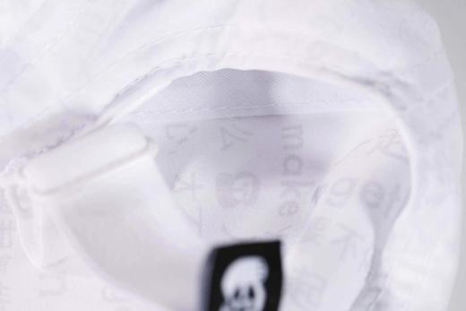 严素全顶帽 打气鼓劲加油几乎全白硬帽檐可调头围运动全顶帽健身跑步徒步 商品图10