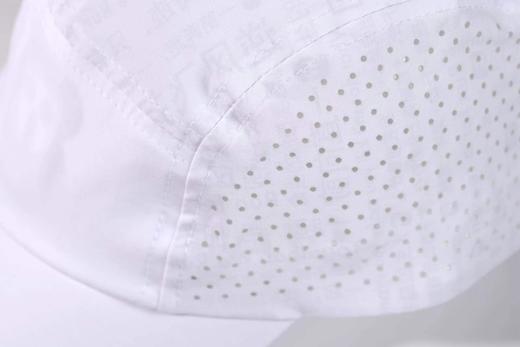 严素全顶帽 打气鼓劲加油几乎全白硬帽檐可调头围运动全顶帽健身跑步徒步 商品图2