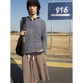 GOODBAI 916 logo刺绣华夫格短裤