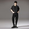 PINLI品立2024夏季新款国潮宽松无领短袖衬衫男士连肩袖休闲衬衣B242113049 商品缩略图2