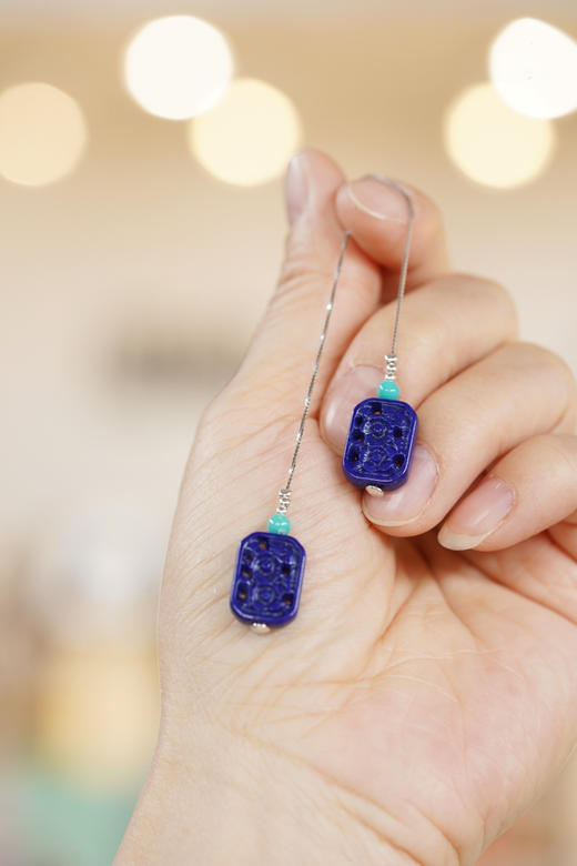 春日赏花去！青金耳坠 商品图6