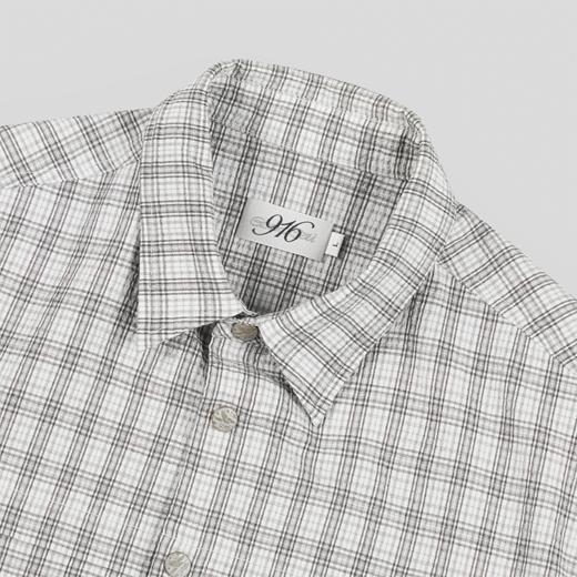 GOODBAI 916 纽扣格纹短袖衬衫 商品图3