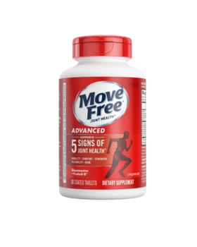 【跨境】美国Move Free 益节氨糖红瓶钙片 维骨力软骨素 80粒