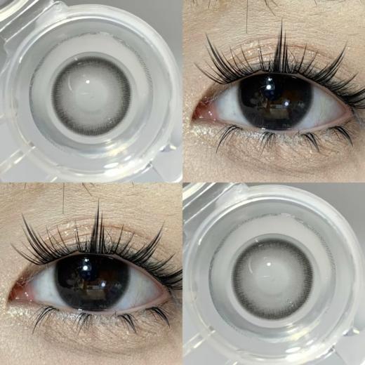 beenana 月抛 国民初恋/柔焦粉片 黑/粉棕 14.2mm 韩产月抛两片装 商品图0