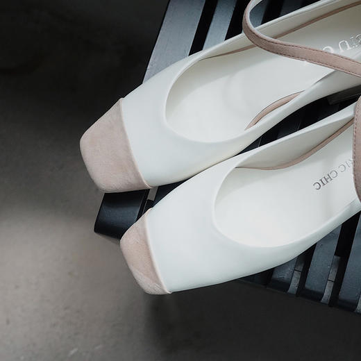 BIUCILI「乖乖仔玛丽珍」复古简约一字扣玛丽珍女鞋粗跟真皮单鞋 商品图2