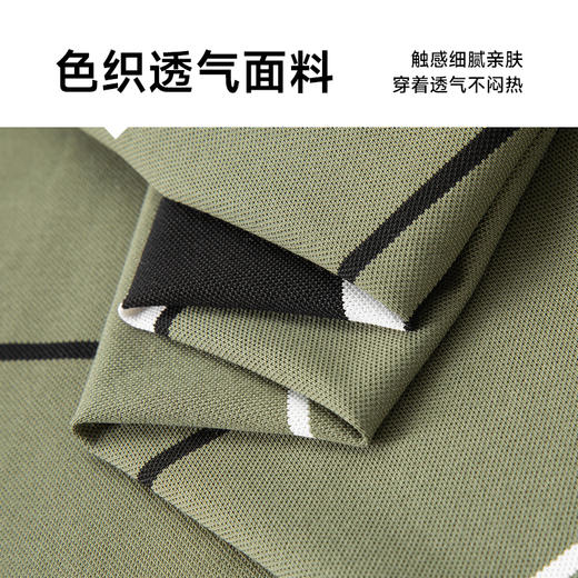 【新款DPF】大依优型大码条纹短袖Polo衫翻领加肥加大男装大号大码上衣男士休闲半袖夏季 商品图3