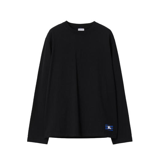 BURBERRY 巴宝莉 男士马术骑士徽标贴花棉质卫衣 黑色 8081995 A1189 商品图0