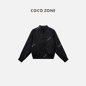 COCO ZONE时尚新中式国风提花盘扣立领长袖外套CC1A0561