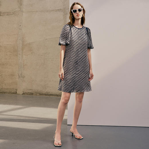 EITIE爱特爱夏季新款时尚休闲通勤印花连衣裙7407134 商品图1