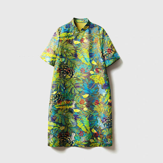 裁缝学苑AQ185 桑蚕丝新中式连衣裙纸样旗袍女装偏襟打版裁剪样板 商品图3