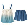 【简约带胸垫 纯棉全棉睡衣女】夏天吊带短裤家居服套装 轻薄舒适可外穿 商品缩略图3