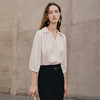 EITIE爱特爱夏季新款纯色显瘦简约白色通勤上衣7413104 商品缩略图2