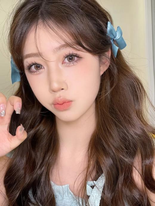 beenana 月抛 糖衣炮弹/草莓印记 黑/棕褐 14.5mm 韩产月抛两片装 商品图8