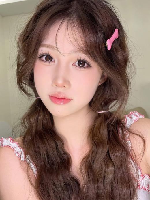 beenana 月抛 糖衣炮弹/草莓印记 黑/棕褐 14.5mm 韩产月抛两片装 商品图3