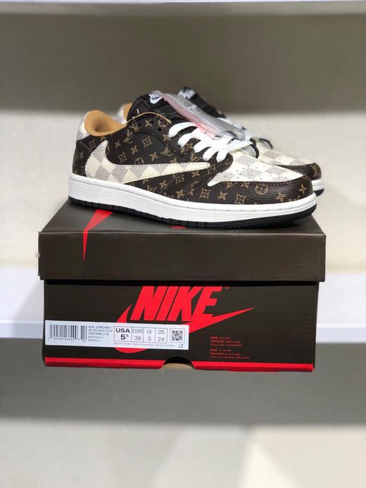 夏日特惠💰470 公司级 # 驴牌 LV x Air Jordan AJ1 Low OG SP 联名倒勾低帮 商品图4