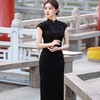 年轻款纯欲风黑色旗袍温婉优雅日常淑女范TX8305 商品缩略图0