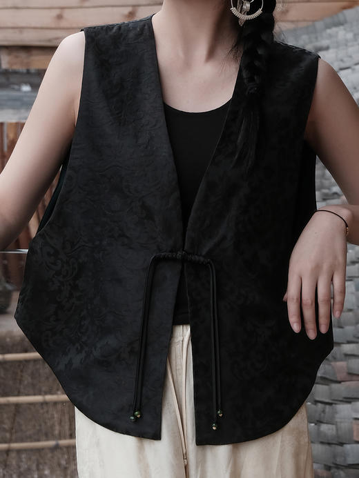 盛唐婧 |真丝宋锦马甲 商品图0