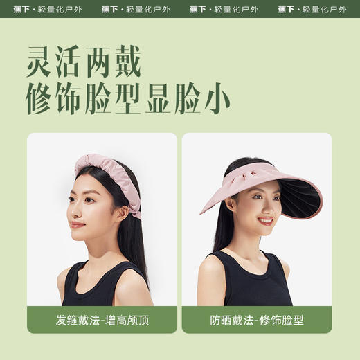 蕉下纭际系列贝壳女士户外防晒空顶帽 商品图4