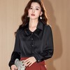 醋酸缎面雪纺衫女上衣2024春装新款洋气小衫长袖女衬衣8886 商品缩略图3