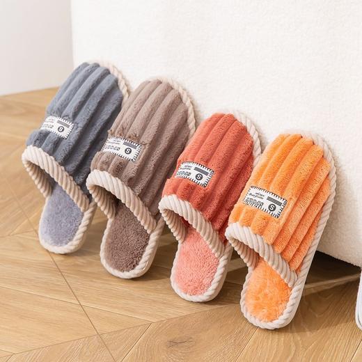 棉拖鞋女冬季情侣保暖毛绒学生宿舍室内居家居月子毛毛拖鞋男冬天 商品图3