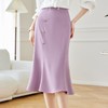 紫色鱼尾裙西装裙2024春装新款显瘦包臀裙中长款半身裙602 商品缩略图0
