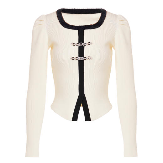 名媛千金小香风修身套头针织衫秋季上衣女MS88SW504A20 商品图2