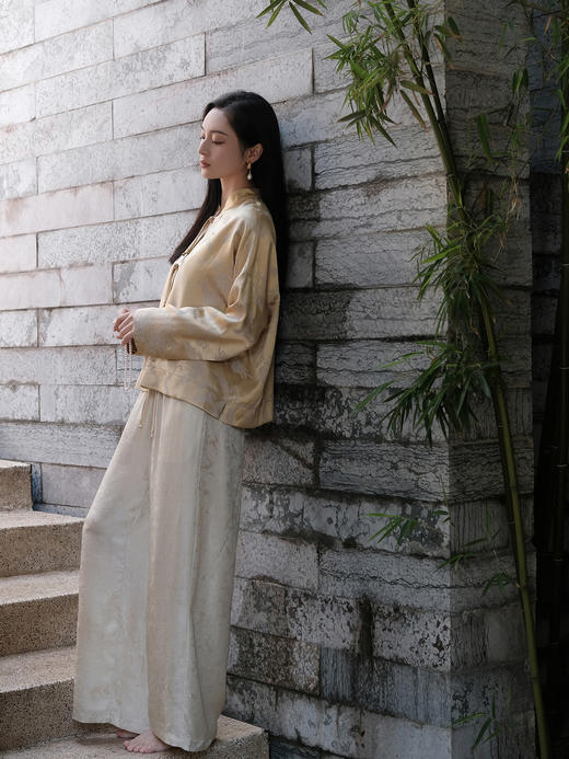 盛唐婧 |凤戏牡丹流苏铜扣外套 商品图8