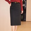 开叉半身裙女2024春装新款高腰显瘦中长款直筒裙一步裙6505 商品缩略图3