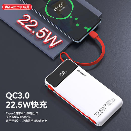 纽曼带线快充移动电源P170 商品图2