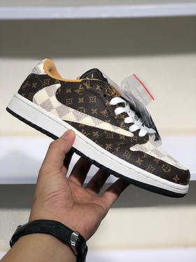 夏日特惠💰470 公司级 # 驴牌 LV x Air Jordan AJ1 Low OG SP 联名倒勾低帮