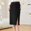开叉半身裙女2024春装新款高腰显瘦直筒裙中长裙包臀裙605 商品缩略图0