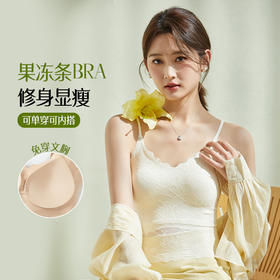 新品《再也不怕胸下垂》飘逸轻盈的蕾丝，果冻BRA 软而有型支撑，轻松聚拢上托，再现窈窕身姿。没有钢圈的束缚，一字美背，双C提拉，舒适透气的质感，让美背更自由呼吸，尽显自信美态！