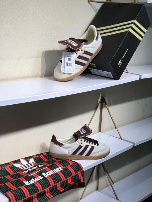 夏日特惠💰350 WALES BONNER x adidas originals Samba 头层真马毛 徳训 耐磨低帮板鞋 男女同款 商品图8