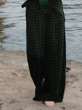 盛唐婧 |真丝重缎香云纱阔腿裤