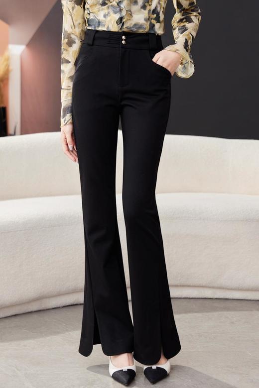 微喇裤女2024春装新款显瘦百搭修身休闲西装裤长裤1778 商品图1