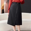 开叉半身裙女2024春装新款高腰中长款包臀裙A字裙1795 商品缩略图1