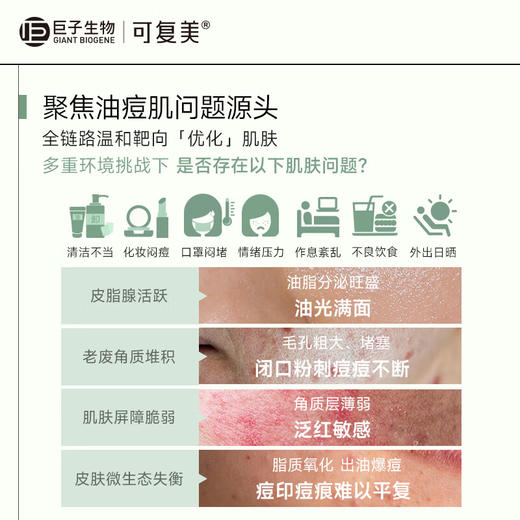 【可复美秩序次抛】可复美稀有人参皂苷致研净痘舒缓次抛精华液 1.5ml×30支/盒 商品图2