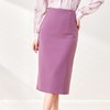 职业后开叉西装裙女20024春装新款高腰包臀中长款A字裙6509 商品缩略图0