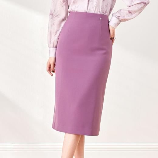 职业后开叉西装裙女20024春装新款高腰包臀中长款A字裙6509 商品图0