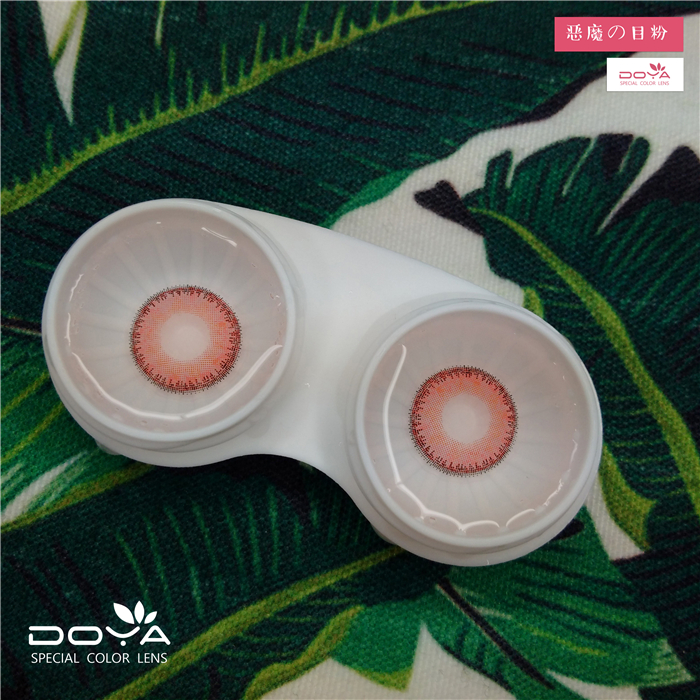 DOYA 恶魔之目粉色美瞳镜片实物图