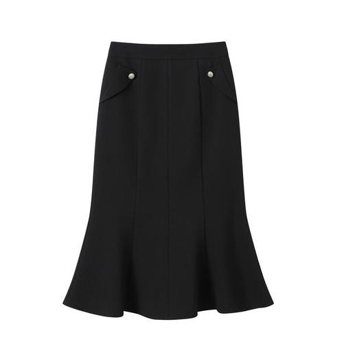 西装半身裙女2024春装新款高腰中长裙OL气质A字裙鱼尾裙608 商品图4