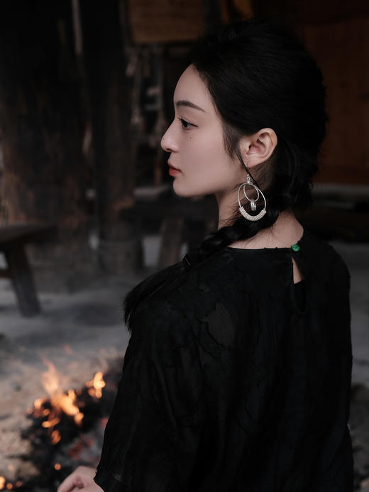 盛唐婧 |真丝香云纱花罗连衣裙 商品图2