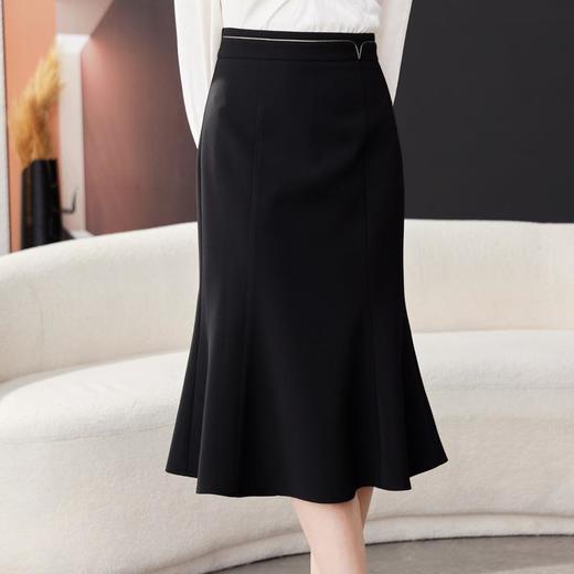 半身裙女2024春装新款高腰显瘦鱼尾裙中长款包臀裙1780 商品图2