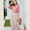OLrain法式网纱半身裙女夏季2022年新款收腰荷叶边纯色女神蛋糕裙 商品缩略图4
