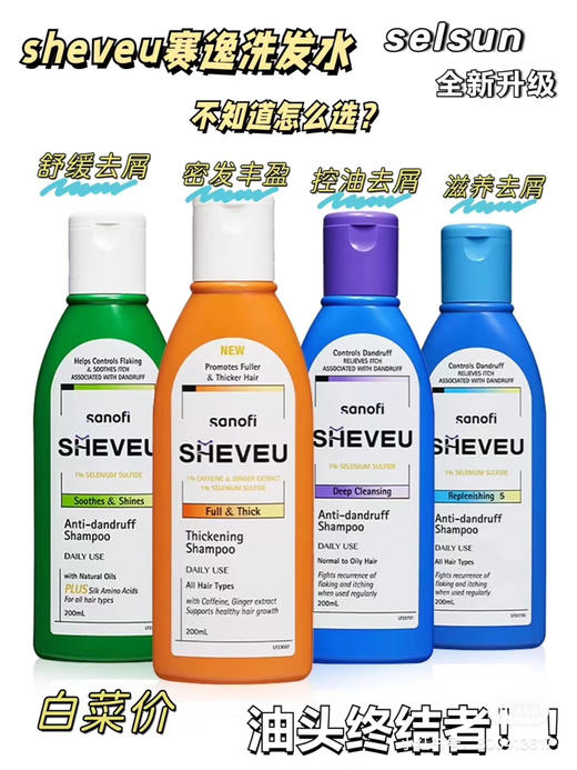 【海关保税直发】澳洲-selsun洗发水去屑止痒控油无硅油200ml-会员5折 商品图2