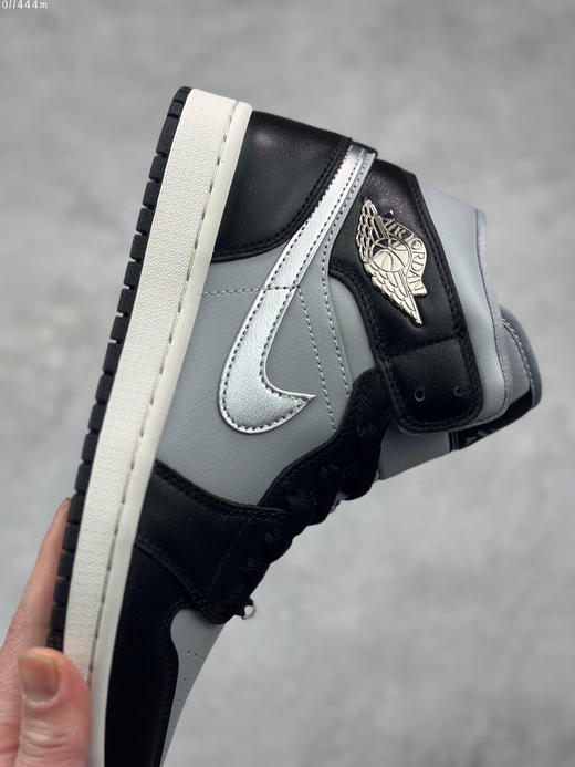 夏日特惠💰460 Air Jordan 1 Mid "Light Smoke Grey" 中帮 黑灰银AJ1 乔丹1代 商品图5