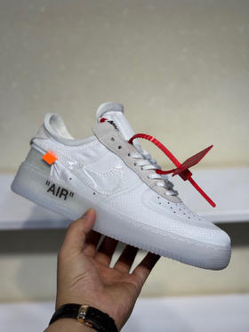 夏日特惠💰360 OFF-WHITE x Nike Air Force1 Low Black White 2.0 联名潮流款 空军一号低帮防滑休闲板鞋 男女同款