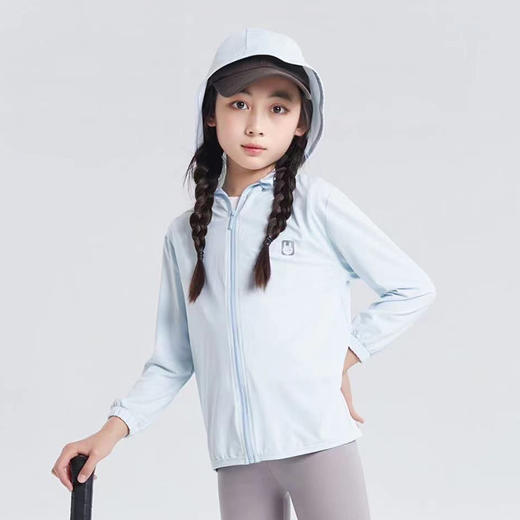 【upf50+】夏季新款运动防紫外线夏季薄款印花透气连帽儿童防晒衣 商品图3